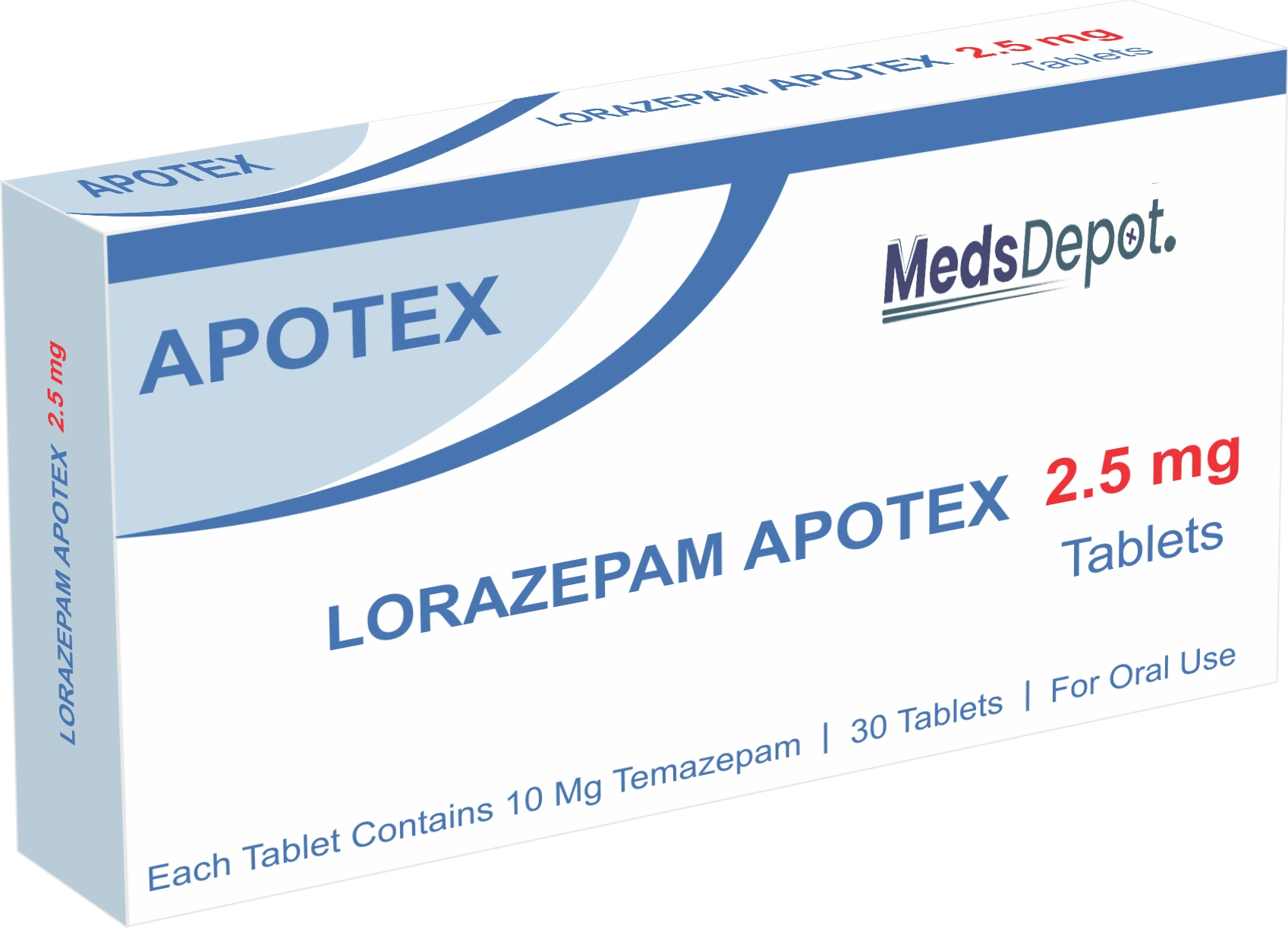 Lorazepam 2.5mg (30 tabletten)