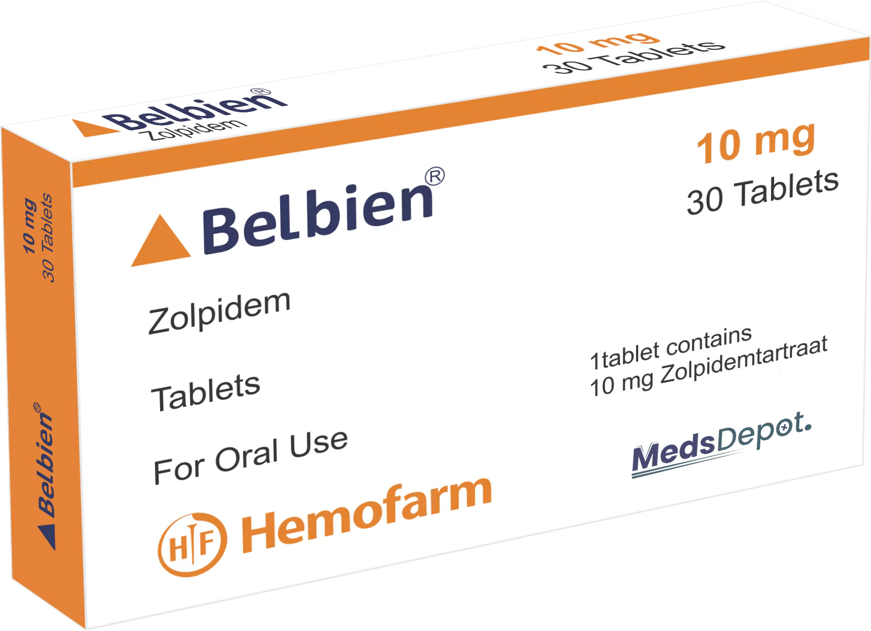 Zolpidemtartraat Belbien 10 MG (30 tabletten)